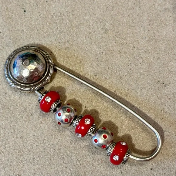 Two Brighton Dottie mini beads Bright red crystals Fit MINI holders ONLY Retired - Picture 5 of 5